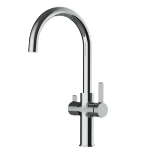 Rubinetto a tre vie con canna a U a 360°